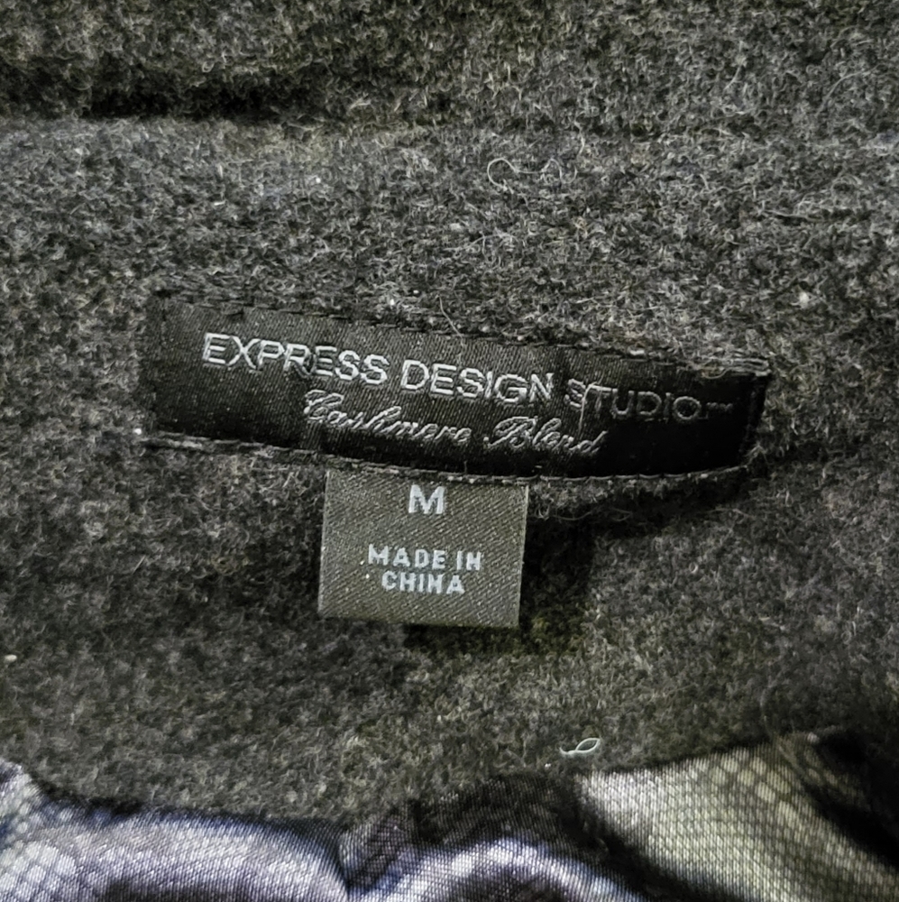 Grey Pea Coat Blazer by Express Design Studio - Picture 3 of 3